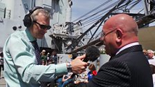 Historian Terry Charman explains to Jeremy how Winston Churchill and King George VI wanted to be on-boad HMS Belfast on D-Day