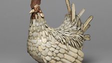 Unknown, Bone cockerel (life size), 230 x 120 x 230 mm