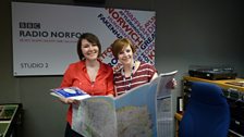 Kirsteen Thorne had the maps in the studio, with newsreader and reporter Jo Thewlis having her third go out hunting the clues