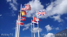 Flags in Arromanches