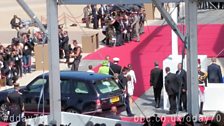 The Queen arrives at Ouistreham