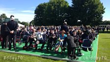 The Veterans at the service of memorial in Bayeux