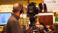 The camera points towards the rostrum