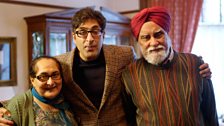 Sanjeev with his parents who came to Glasgow from India via London in 1973