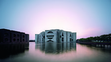 The National Assembly Building in Dhaka, Bangladesh.