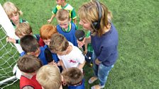 After earning the treasure with 10 minutes to spare, Julie got some World Cup football stickers, like Kirsteen last week!