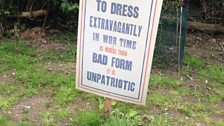 Wartime signage on display at Dunham Massey