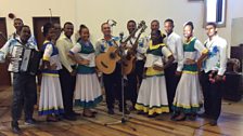 Commonwealth Connections Seychelles - Group shot of all dancers & musicians of LaTroupe Nacyonal Sesel.