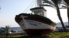 Boat on the sea front