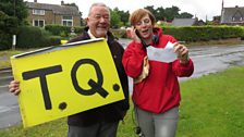 Kirsteen with Treasure Quest fan Paul in Attlebridge