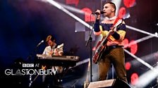 Bleachers at Glastonbury 2014