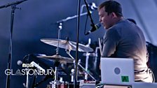 Bleachers at Glastonbury 2014