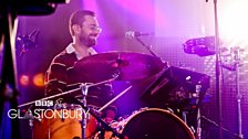 Bleachers at Glastonbury 2014