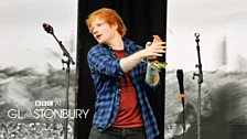 Ed Sheeran at Glastonbury 2014