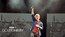 Ed Sheeran at Glastonbury 2014