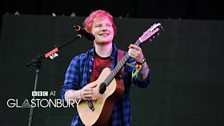 Ed Sheeran at Glastonbury 2014