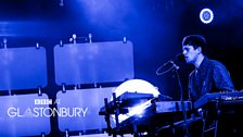 James Blake on the Park stage at Glastonbury 2014