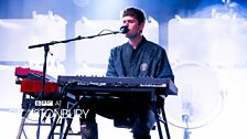 James Blake on the Park stage at Glastonbury 2014