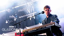 James Blake on the Park stage at Glastonbury 2014