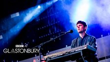 James Blake on the Park stage at Glastonbury 2014