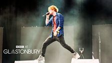 Ed Sheeran at Glastonbury 2014