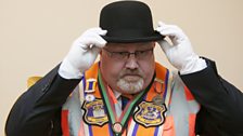 Along with a pair of white gloves and a 'sash', the Bowler hat is part of the traditional clothing worn by Orangemen