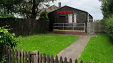 The old wooden village hall at Admaston