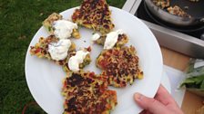 Kirsten Gilmour's courgette and sweetcorn fritters