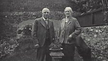 Family owners Charles and Maud in the garden in 1942.