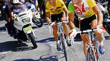 The Gladiators - Bernard Hinault and Greg Lemond duel it out at Alpe d' Huez in 1986..jpg