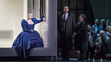 Joyce DiDonato as Maria Stuarda, Matthew Rose as Giorgio Talbot and Kathleen Wilkinson as Anna Kennedy