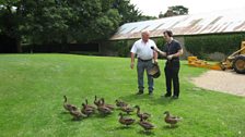 Chris showed Paul the ducks in the High Ash Farm yard