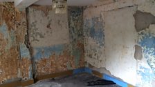 One of the many rooms waiting to be refurbished