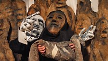 The Bread and Puppet Theatre, Tableau of three puppets