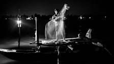 Night fisherman on the Batticaloa lagoon.