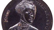 John Wilkes, silver medal, by unknown artist, 1768, image courtesy of the National Portrait Gallery