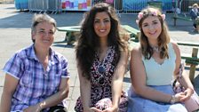 Noreen with fellow Brummies Marie and Hannah