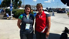 Our own "Clydesider" Nicky Price meets a fellow Commonwealth Games volunteer