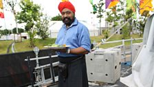 Chef Tony Singh gets ready for his cooking masterclass.