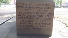 WWI memorial at St Michael's Church, Ditherington, Shrewsbury