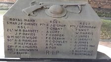 WWI memorial at St Michael's Church, Ditherington, Shrewsbury