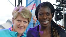 Clare with Christine Ohuruogu