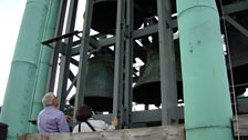 Trevor shows Felicity the bells of the Carillon Tower