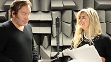 Recording Victory. Ronan Vibert (Lord Nelson) and Imogen Stubbs (Lady Emma Hamilton)