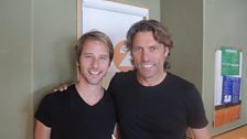 Chesney Hawkes in the studio with John Bishop