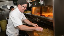 Malachy Mallon cooking up some chips