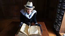 Cerys Mathews with tales from the Mabinogion, collected in the Red Book of Hergest, at the Bodleian Library, Oxford