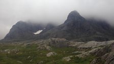 The Misty slopes of Ben Nevis.