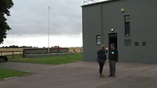 Julie at the 100th Bomb Group Memorial Museum, on the outskirts of Dickleburgh