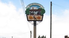 The village sign in Wortwell was the location of the fifth and final clue of the day